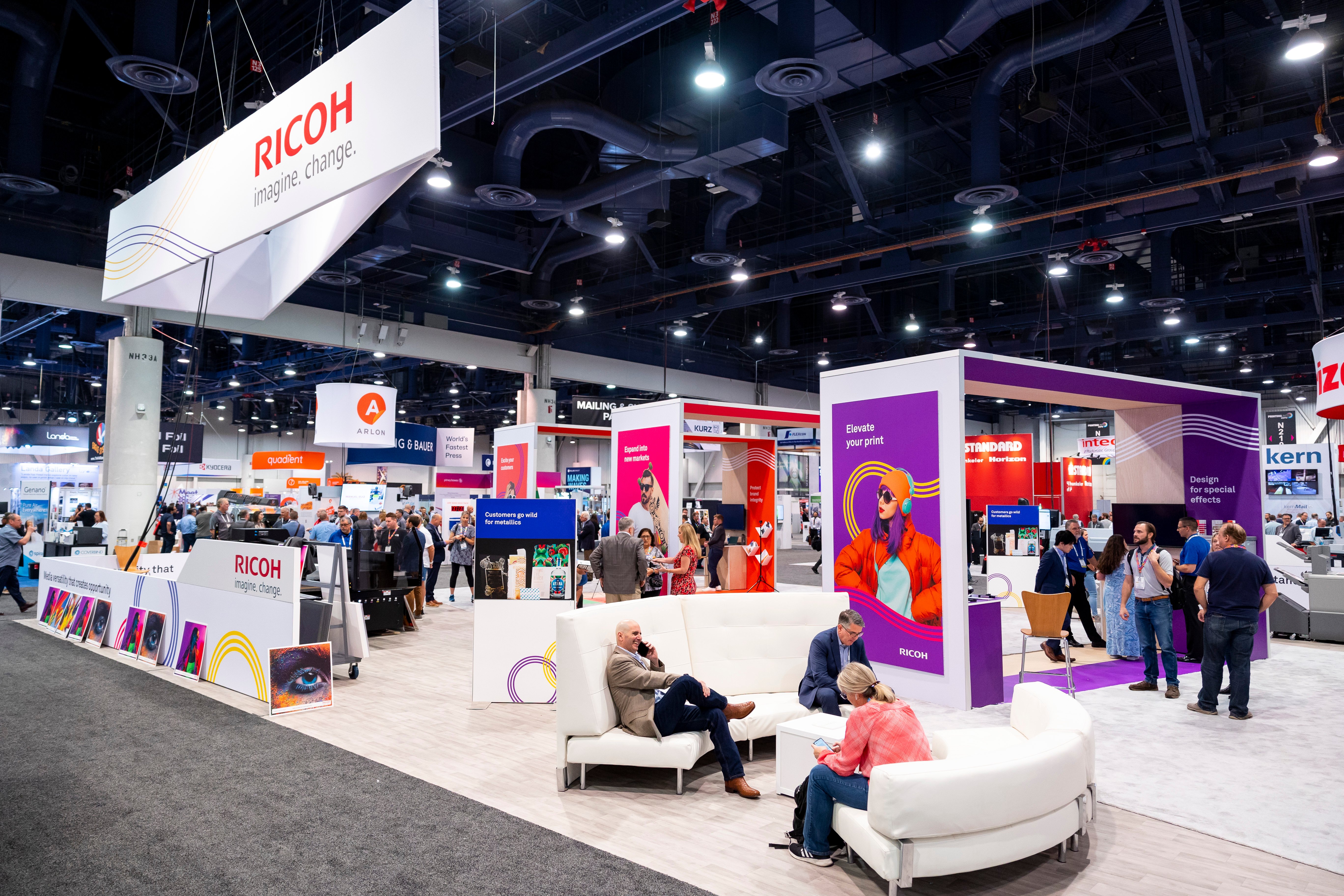 Photo of Ricoh booth from table